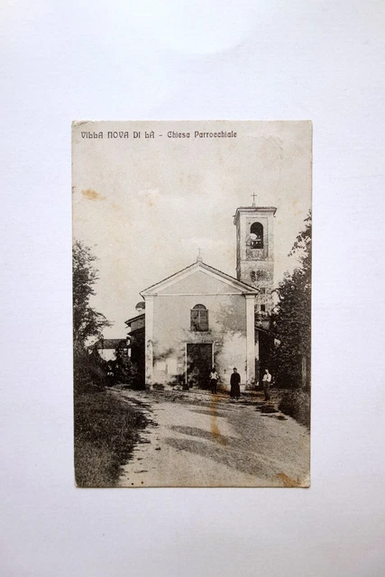 Cartolina Villanova di Là Chiesa Parrocchiale Viaggiata 1910 Modena