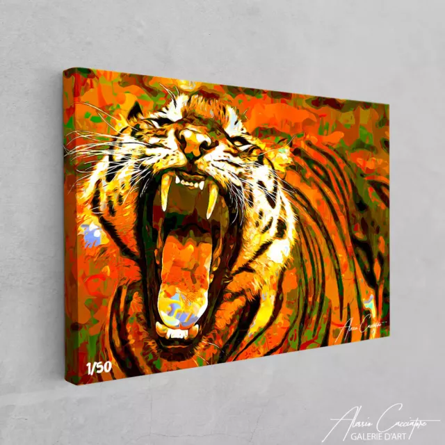 Tableau Tigre Peinture Impression Sur Toile Poster Pop Art Art Contemporain