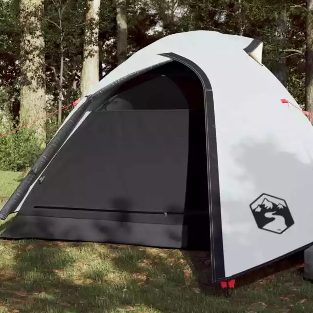 Tente de camping 2 personnes blanc tissu occultant imperméable vidaXL