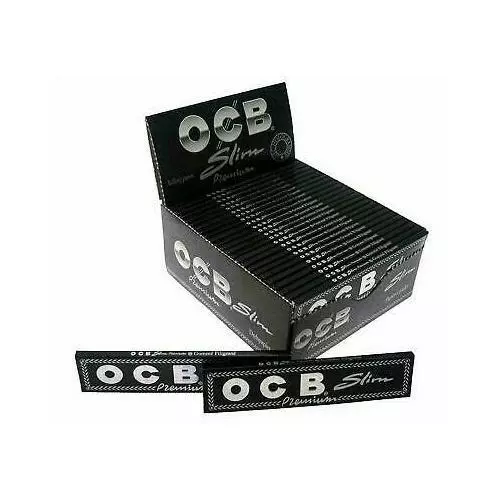 1 5 10 25 50 Ocb Premium Black King Size Slim Smoking Cigarette Rolling Papers