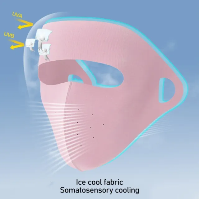 seide Atmungsaktive Maske Sonnenschutz maske Volles Gesicht Sonnenschutz maske
