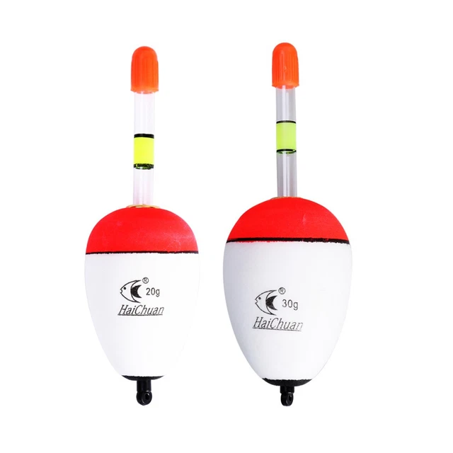 OriGlam Lot De 5 Flotteurs Pêche EVA 15-50 G – Haute Visibilité Rouge/Jaune, Eau Douce & Salée