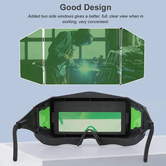 Lunettes de Sécurité Soudeur Lunettes Noir Eye Protection Pp + PC 6.53 3.34 2.3