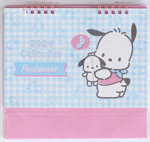 SANRIO DESKTOP RING Calendar 2024 Pochacco and Stuffed animals 5.50