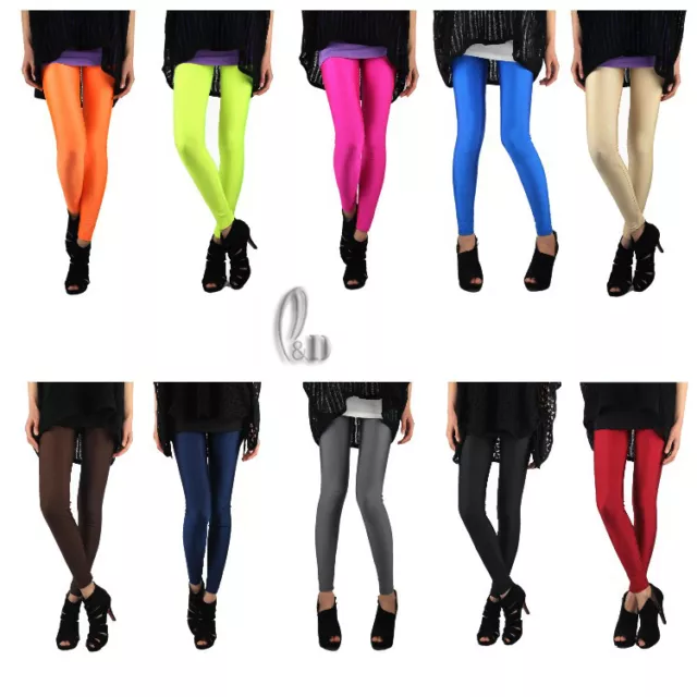 AU SELLER Neon Shiny Dance Disco Stretch Pants Yoga Sports Gym Leggings p064