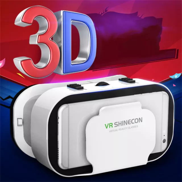 3D VR BOX Virtual Reality Goggles Headset Controller For iPhone Ios Android ▎UK