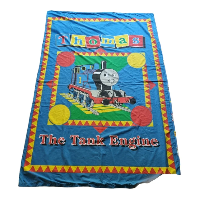 Vtg 90's Thomas the Tank Engine Single Bed Quilt Cover.  Cotton/Polyester Blend