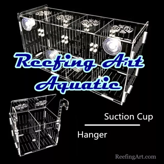- Reefing Art- Acrylic Acclimation Breeder Box Quarantine Net Breeding Fish Tank