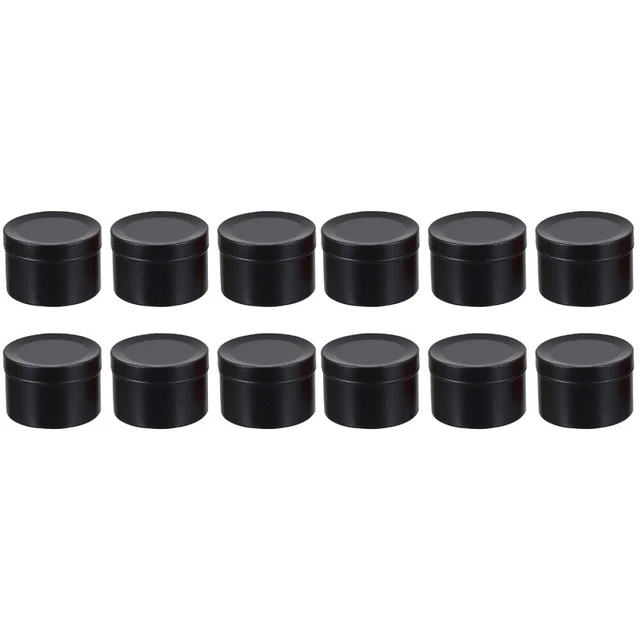 12 Pcs Candle Jar Aluminum Alloy Tinplate Tea Container Sample