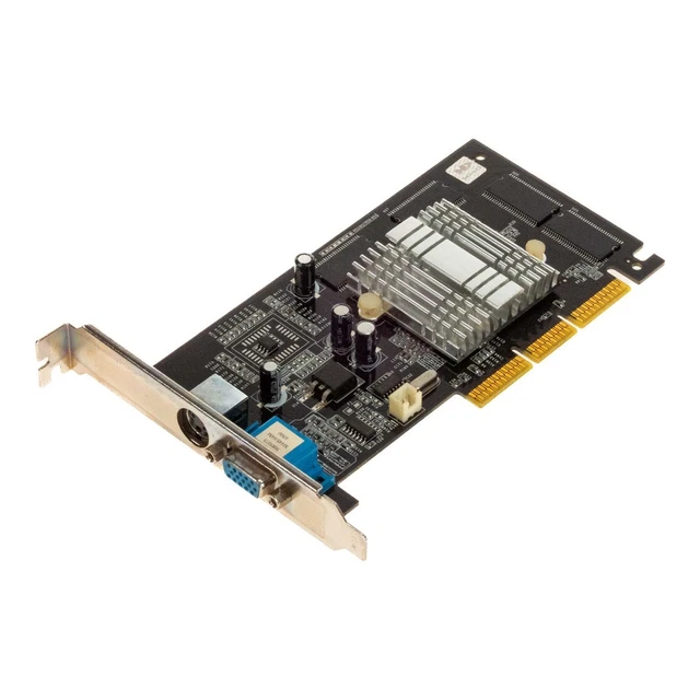 Vintage NVIDIA GEFORCE 4 MX 440 64MB Silent AGP Graphics Card VGA S-Video