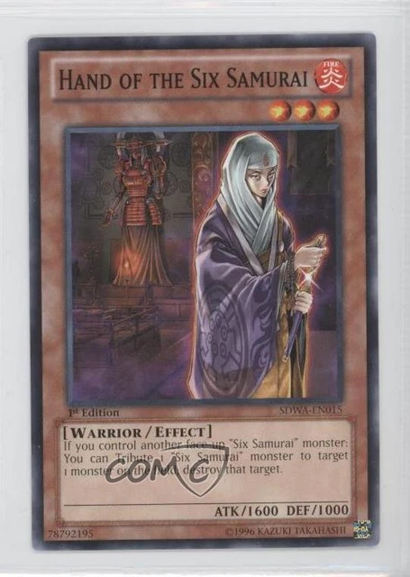 2012 Yu-Gi-Oh! Warlords Structure Deck 1st Edition Hand of the Six Samurai 0o3