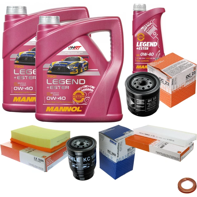 MAHLE Inspektionspaket 9 L MANNOL Legend+Ester 0W-40 für Nissan Pathfinder III