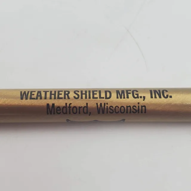 Vintage Gold Chromatic Ballpoint Pen WEATHER SHIELD MFG Twist Action Dual Color 2