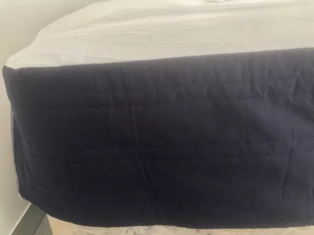 SHERIDAN Single Bed Mattress Base Skirt-Cover.Valance. Excellent cond-Navy Blue