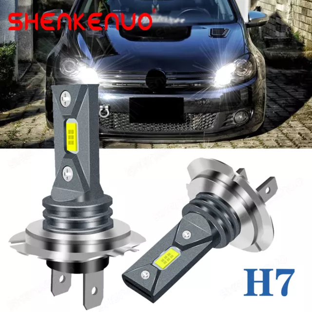 For VW Golf MK6 MK7 2x H7 Bulbs Xenon White Upgrade CSP LED Headlight 6000K 110W