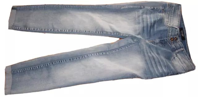 WAX JEAN Skinny Blue Jeans Mid Rise Light Wash Rolled Cuff 31x28 JUNIORS SIZE 11