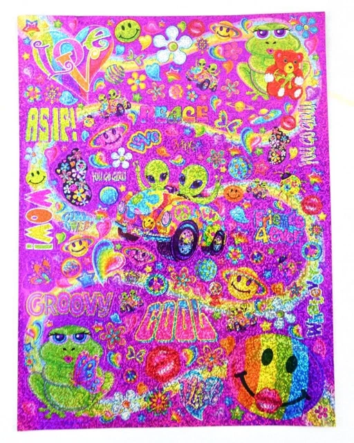 VINTAGE LISA FRANK Glitter Zoomer Zorbit Alien Large Jumbo Sticker