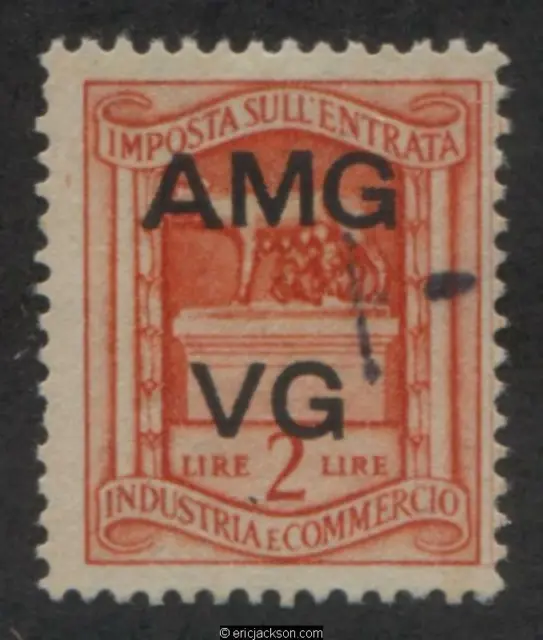 Venezia Giulia Industry & Commerce Revenue Stamp, VG IC2 left stamp, used, F-VF