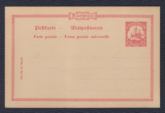 GERMAN COLONIES NEW GUINEA 1901, Postcard 10 Pfg unused, P9