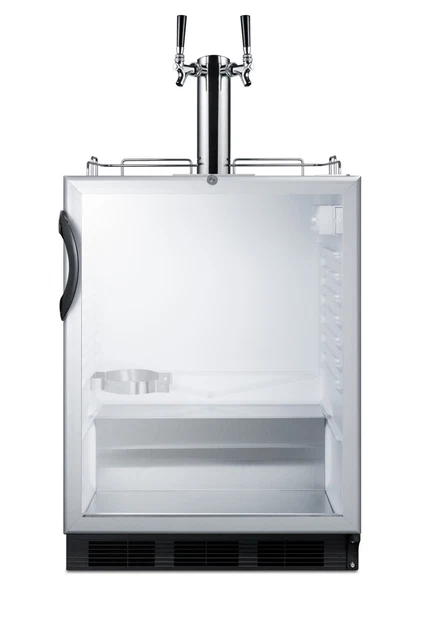 Summit SBC56GBIADA 24"W 5.5 Cu. Ft. Built-In Commercial Double - Glass
