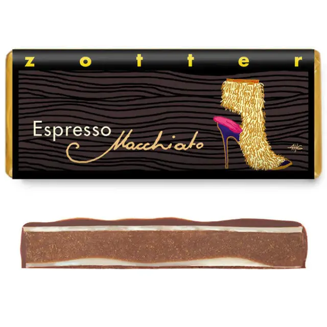 Zotter Handgeschöpfte Schokolade Espresso "Macchiato" 70 g (100 g = 6,14 €)