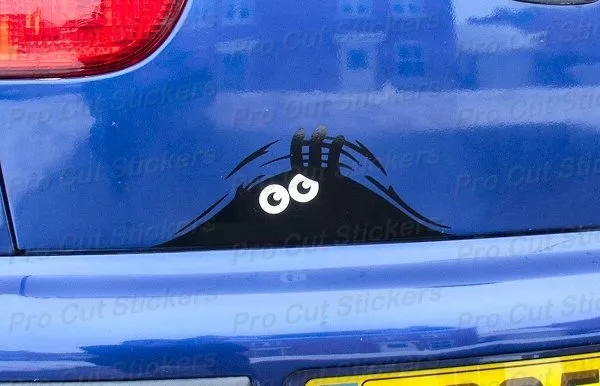 Monster Small to Large Peeping Peek a Boo Funny Car Van Wall Stickers Decals d1