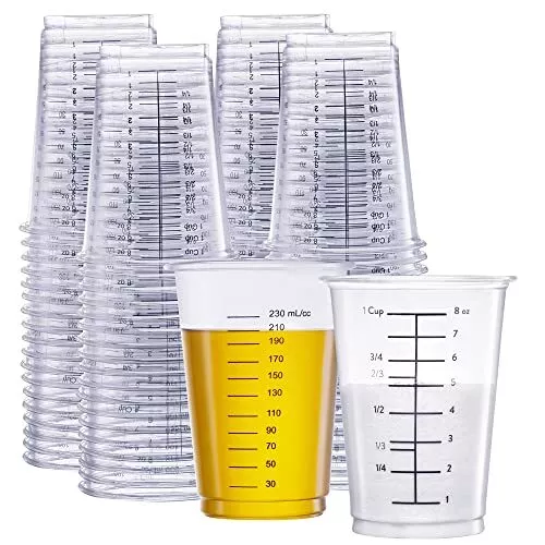 50 Disposable Measuring Cups 8 Oz Resin Mixing Cups for Epoxy Resin Best Quality
