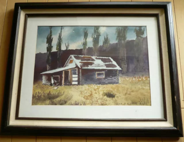 John B. Munroe, CALIFORNIA LANDSCAPE BARN RURAL CALIF CA, Watercolor LISTED