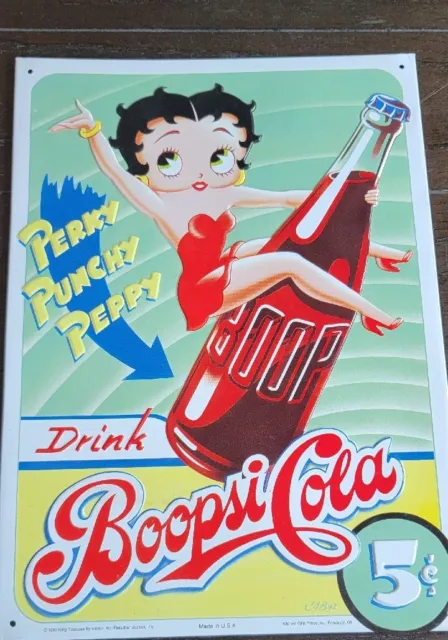 Vintage Betty Boop Metal Sign