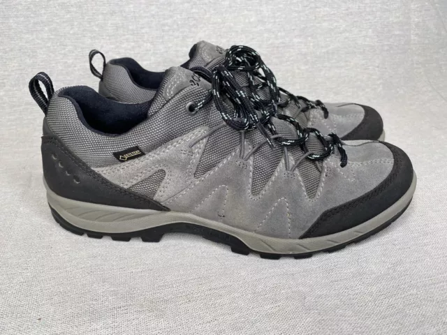 Ecco Yura Gore-Tex Women Size 38 EU/7-7.5 US Grey Suede Hiking Shoes Low Top