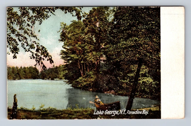 Lake George NY-New York, Paradise Bay, Antique, Vintage Postcard