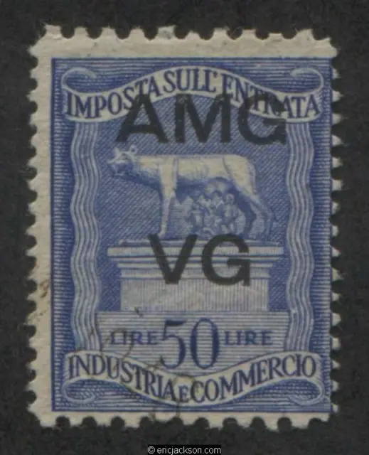 Venezia Giulia Industry & Commerce Revenue Stamp, VG IC8 left stamp, used, F