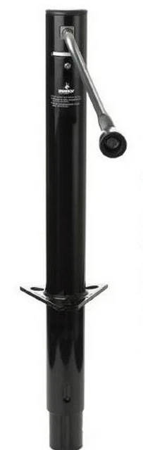 Husky Towing 88130 Man Side Wind Jack 2K Cap Bolt-On Or Weld-On Mnt Painted Blac