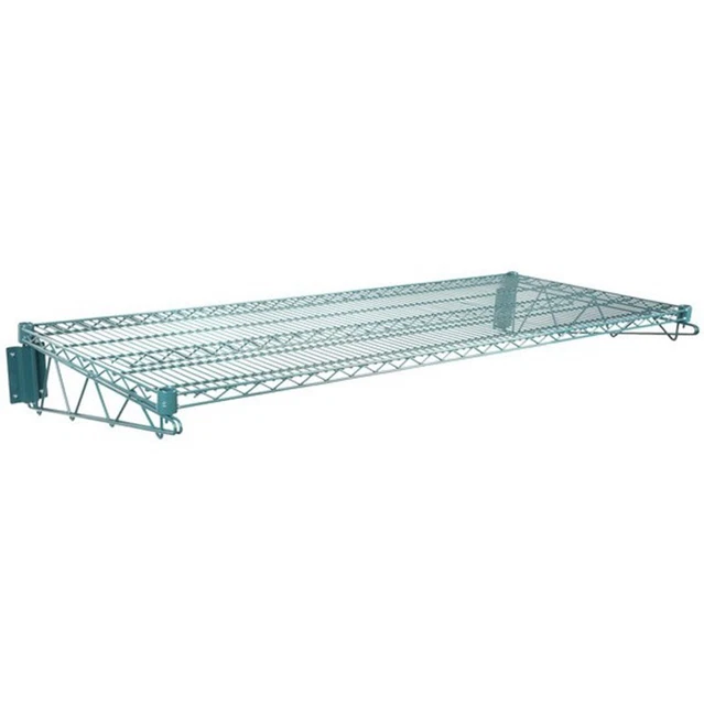 24" x 60" Commercial Kitchen Storage Green Epoxy Wire Wall Mount Shelf Rack NSF