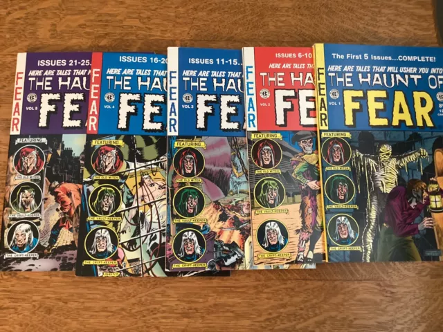 THE HAUNT OF FEAR Volumes 1-5 EC COMICS 1997 GEMSTONE GRAHAM