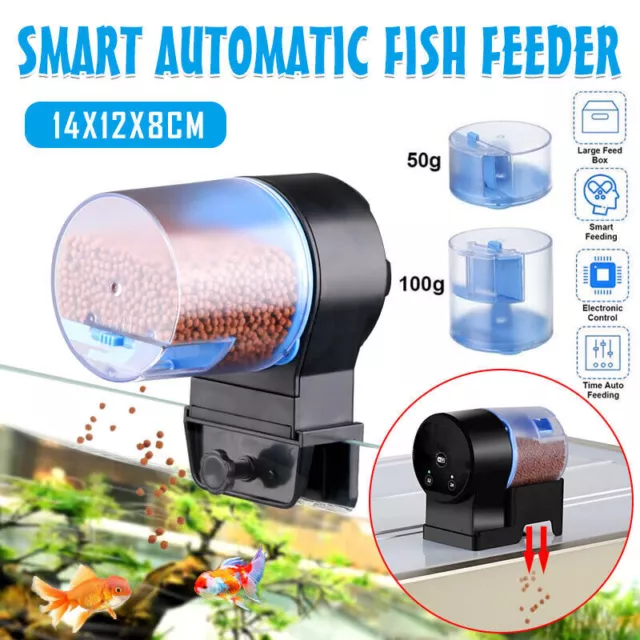 Adjustable Auto Fish Feeder Feeding Aquarium Tank Automatic Food Dispenser Timer