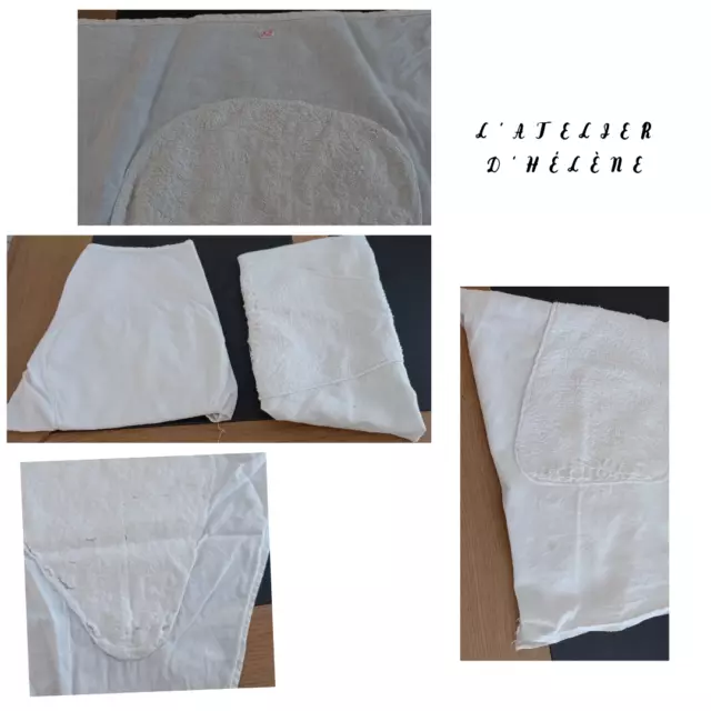 Lot de 2 LANGES BEBE - VINTAGE - ANCIENS -