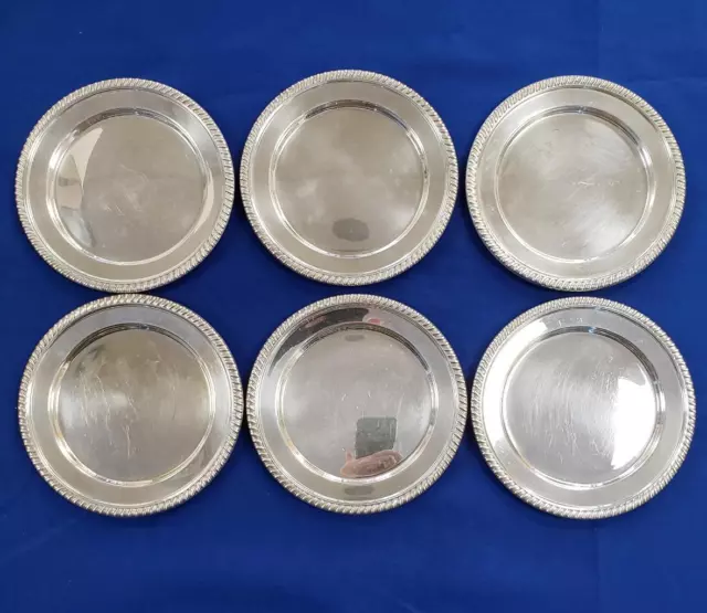 6 Reed & Barton Hawthorn 205 Sterling Silver Plates 5 3/4" Set A