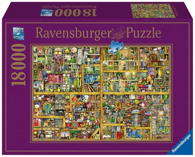 Ravensburger Puzzle Colin Thompson Magisches Bücherregal XXL 18000 Teile OVP
