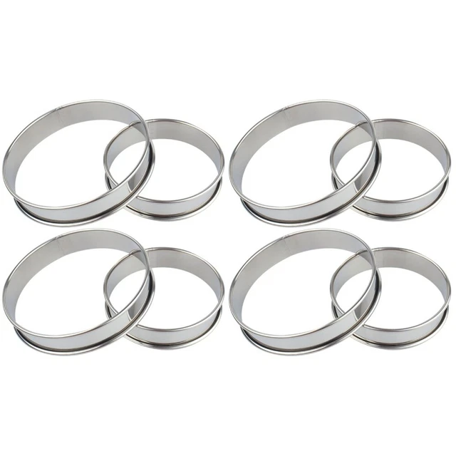 8 bollos redondos de anillo de anillo para pastel en forma de galletas en forma de galletas