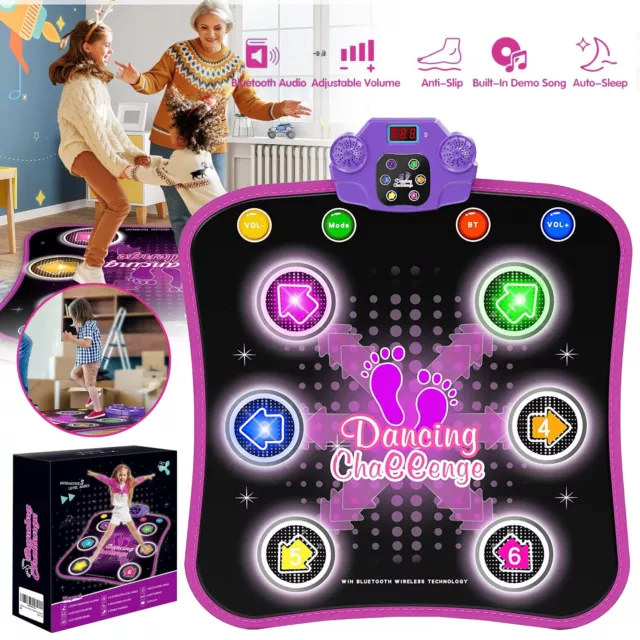 Musikmatte für Kinder LED Bluetooth Tanzmatte Musikmatte Musik Tanzpad Spielzeug