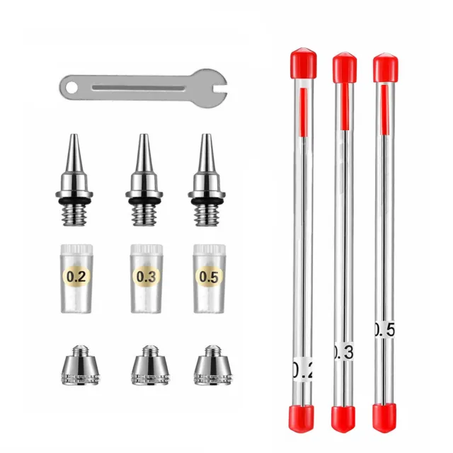 For Airbrushes Spray Gun 0.2/0.3/0.5mm Airbrush Nozzle Needle Replacement Parts