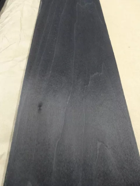 Poplar Black Dyed wood veneer 5.5" x 100" raw no backer A grade 1/42'' thick #34