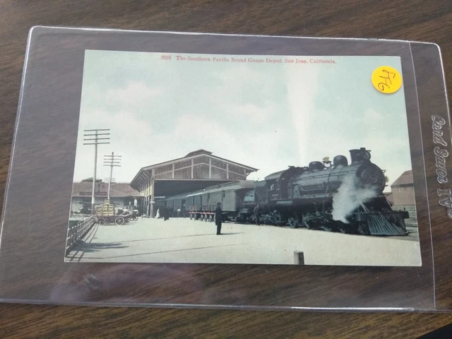 FFG Train or Station Postcard Railroad RR THE SOUTHERN PACIFIC BROAD GAUGE DEPOT