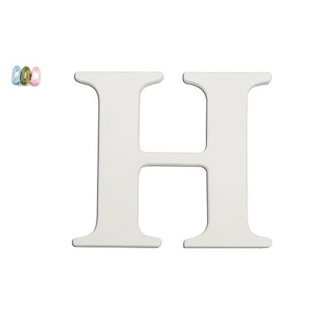 Babies"R"Us H White Wooden Personalizable Letter Wall Decor 7.5 Inch  8598