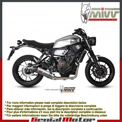 MIVV Scarico Completo MIVV Oval Carbonio Con cc per Yamaha Tracer 700 2016 > 2022 