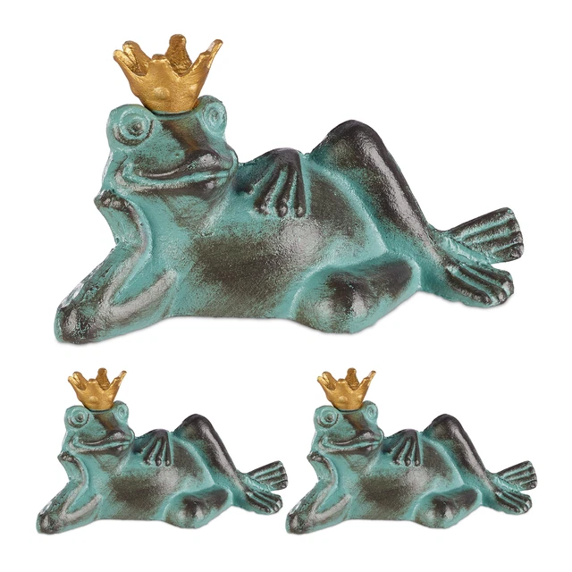 Relaxdays Lot De 10 Statues De Vainqueur Dorées - Figurine Trophée Hollywood Avec Couronne, 18 Cm