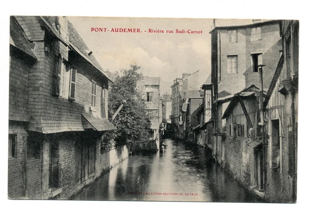 C13776 - Une Carte Postale Ancienne - PONT-AUDEMER - Rivière rue Sadi-Carnot