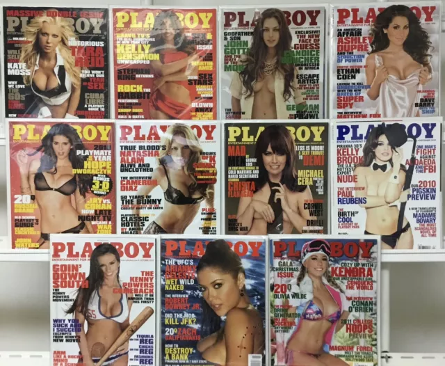 Playboy Magazine 2010 Complete Year Set Feat. Tara Reid,Kendra