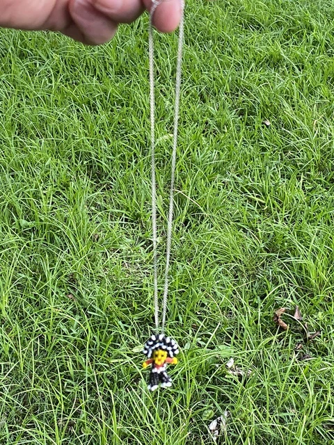 Vintage Miss. Choctaw Indian Glass Bead Beadwork Chief Necklace Native Primitive